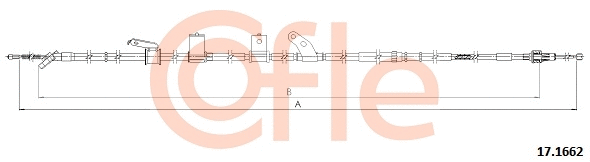 17.1662 COFLE Тросик, cтояночный тормоз (фото 1)