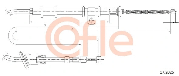 17.2026 COFLE Тросик, cтояночный тормоз (фото 1)