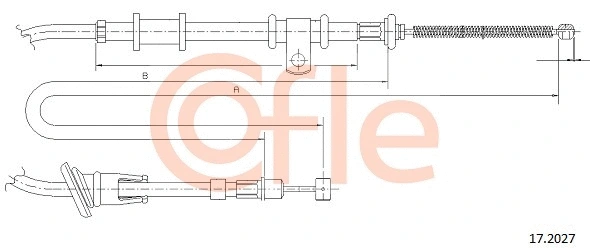 17.2027 COFLE Тросик, cтояночный тормоз (фото 1)