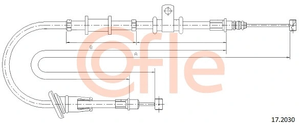 17.2030 COFLE Тросик, cтояночный тормоз (фото 1)
