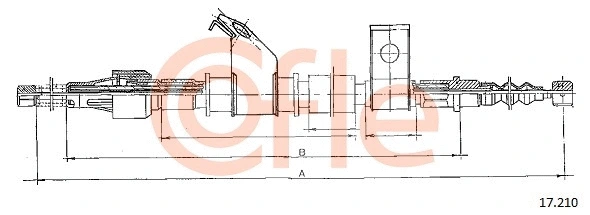 17.210 COFLE Тросик, cтояночный тормоз (фото 1)