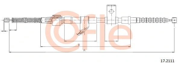 17.2111 COFLE Тросик, cтояночный тормоз (фото 1)