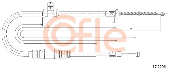 17.2206 COFLE Тросик, cтояночный тормоз (фото 1)