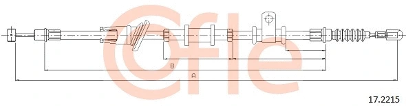 17.2215 COFLE Тросик, cтояночный тормоз (фото 1)