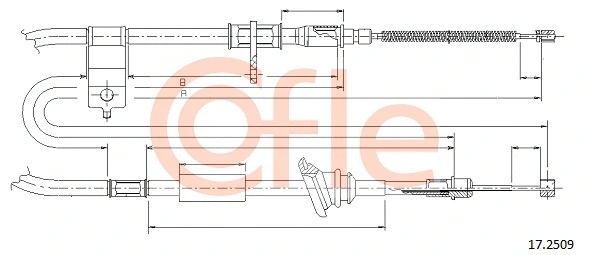 17.2509 COFLE Тросик, cтояночный тормоз (фото 1)