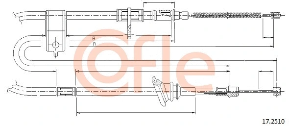 17.2510 COFLE Тросик, cтояночный тормоз (фото 1)