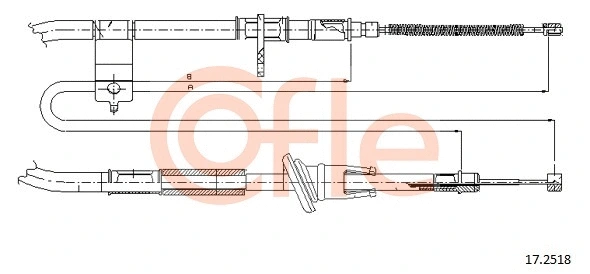 17.2518 COFLE Тросик, cтояночный тормоз (фото 1)