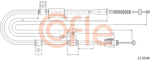 17.2524 COFLE Тросик, cтояночный тормоз (фото 1)