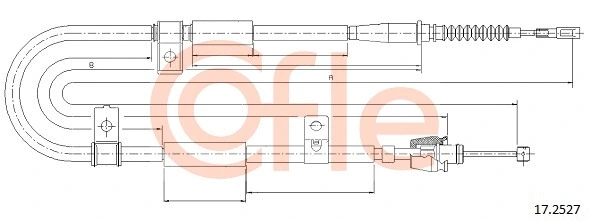 17.2527 COFLE Тросик, cтояночный тормоз (фото 1)