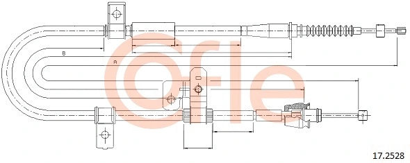 17.2528 COFLE Тросик, cтояночный тормоз (фото 1)