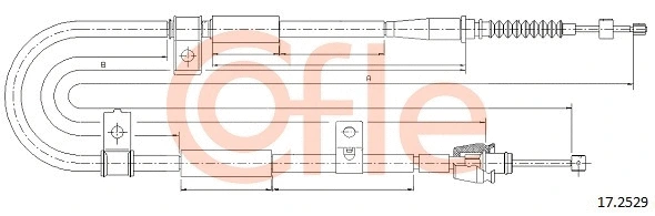 17.2529 COFLE Тросик, cтояночный тормоз (фото 1)
