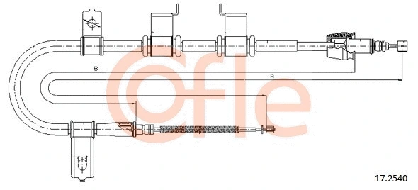 17.2540 COFLE Тросик, cтояночный тормоз (фото 1)