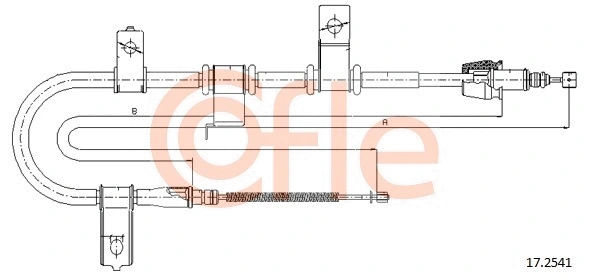 17.2541 COFLE Тросик, cтояночный тормоз (фото 1)
