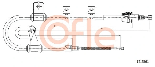 17.2561 COFLE Тросик, cтояночный тормоз (фото 1)