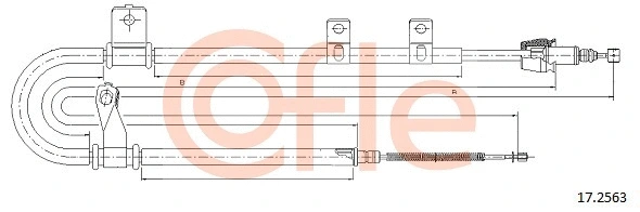 17.2563 COFLE Тросик, cтояночный тормоз (фото 1)