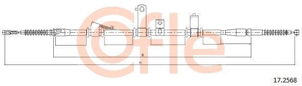 17.2568 COFLE Тросик, cтояночный тормоз (фото 1)