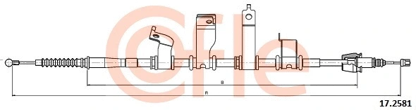 17.2581 COFLE Тросик, cтояночный тормоз (фото 1)