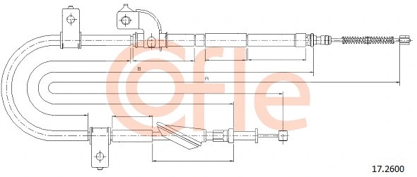 17.2600 COFLE Тросик, cтояночный тормоз (фото 1)