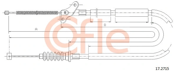 17.2715 COFLE Тросик, cтояночный тормоз (фото 1)