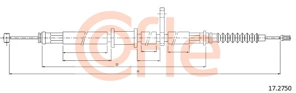 17.2750 COFLE Тросик, cтояночный тормоз (фото 1)