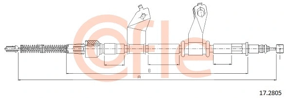 17.2805 COFLE Тросик, cтояночный тормоз (фото 1)