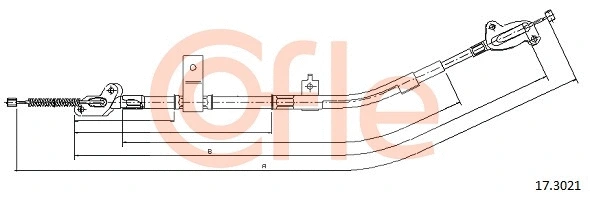 17.3021 COFLE Тросик, cтояночный тормоз (фото 1)