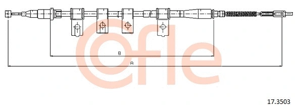 17.3503 COFLE Тросик, cтояночный тормоз (фото 1)