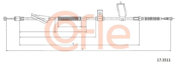 17.3511 COFLE Тросик, cтояночный тормоз (фото 1)