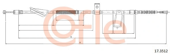 17.3512 COFLE Тросик, cтояночный тормоз (фото 1)