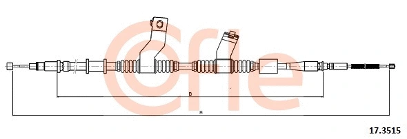 17.3515 COFLE Тросик, cтояночный тормоз (фото 1)