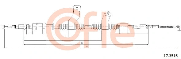 17.3516 COFLE Тросик, cтояночный тормоз (фото 1)