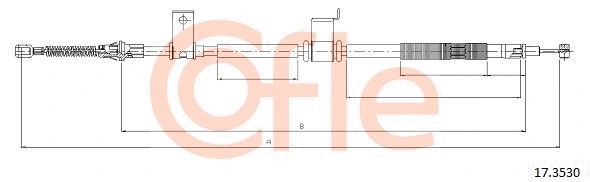 17.3530 COFLE Тросик, cтояночный тормоз (фото 1)