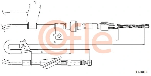17.4014 COFLE Тросик, cтояночный тормоз (фото 1)