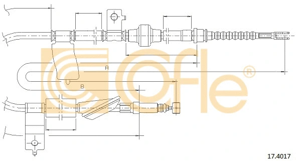 17.4017 COFLE Тросик, cтояночный тормоз (фото 1)