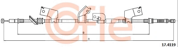 17.4119 COFLE Тросик, cтояночный тормоз (фото 1)