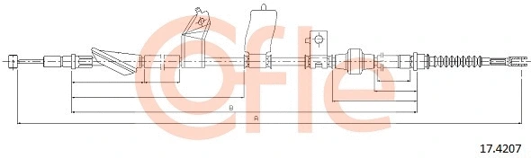 17.4207 COFLE Тросик, cтояночный тормоз (фото 1)