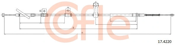 17.4220 COFLE Тросик, cтояночный тормоз (фото 1)