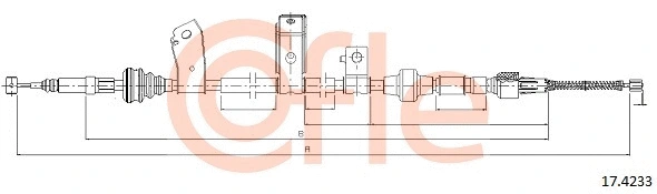 17.4233 COFLE Тросик, cтояночный тормоз (фото 1)