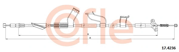 17.4236 COFLE Тросик, cтояночный тормоз (фото 1)