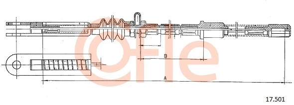 17.501 COFLE Тросик, cтояночный тормоз (фото 1)