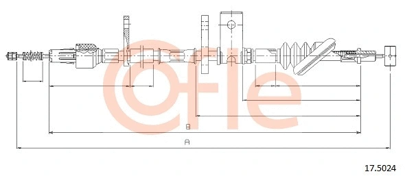 17.5024 COFLE Тросик, cтояночный тормоз (фото 1)