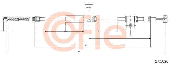 17.5026 COFLE Тросик, cтояночный тормоз (фото 1)