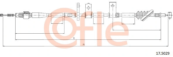 17.5029 COFLE Тросик, cтояночный тормоз (фото 1)