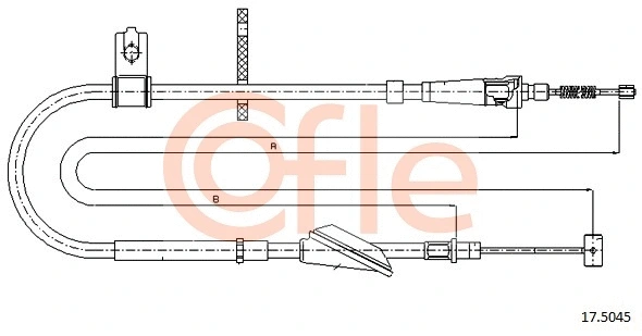 17.5045 COFLE Тросик, cтояночный тормоз (фото 1)