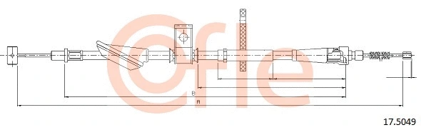 17.5049 COFLE Тросик, cтояночный тормоз (фото 1)