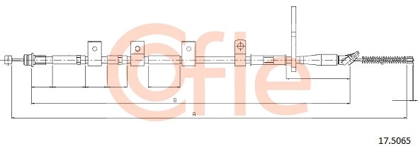 17.5065 COFLE Тросик, cтояночный тормоз (фото 1)