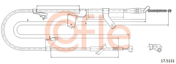 17.5131 COFLE Тросик, cтояночный тормоз (фото 1)