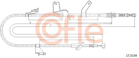 17.5134 COFLE Тросик, cтояночный тормоз (фото 1)
