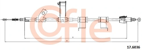 17.6036 COFLE Тросик, cтояночный тормоз (фото 1)