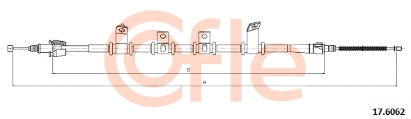 17.6062 COFLE Тросик, cтояночный тормоз (фото 1)